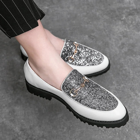 Luxury Men's Slip-On Loafers Pointed Toe Formal Shoes - Spring/Autumn Collection